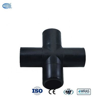Cross HDPE Butt Fusion Fitting PE100 HDPE Pipe Fittings Lightweight