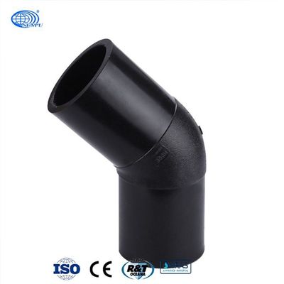 Butt Welding HDPE Pipe Fittings 45 Degree HDPE Elbow Anti Abrasion Nontoxic