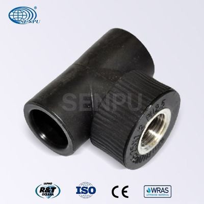 1/2 Inch 2 Inch HDPE Pipe Fittings Female Threaded Tee Connect Pipes
