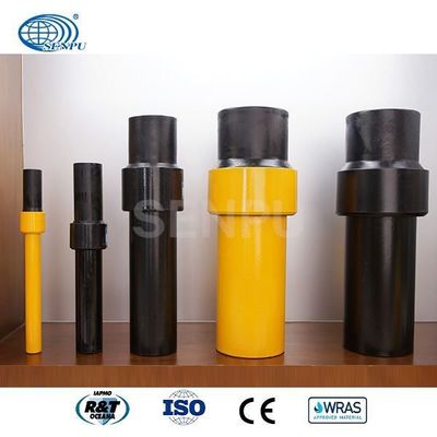 Gas Supply PE To Steel Transition Fittings Yellow Black OEM DN25 To 315mm