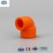 Orange PPR Pipes Fittings Plastic Compression Reducing Pipe Elbow 45 90 Degree