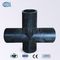 DN355 DN63 HDPE Pipe Fittings Cross Tee Non Toxic For Drinking Water Supply
