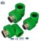Green Color Injection Mold Socket Pipe Accessories With Brass Insert