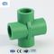 OBM ODM PPR Equal Cross Tee Pipe Fitting Chemical Resistance