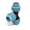 ISO14001 Blue HDPE Compression Fittings Coupling For Poly Pipe