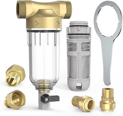 Spin Down Backwash Sediment Filter Whole House Pre Filtration System 50 Micron